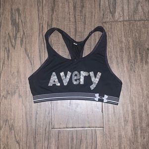 black under armor “Avery” sports bra